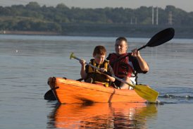 Lake Arlington Paddling Trail - Dad and Son