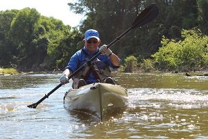 Sabine Sandbar Paddling Trail - paddler