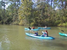 Stephen F. Austin Paddling Trail - Sugar Mill Stretch - Kayakers