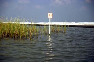 Galveston Bay Sign Galveston Island State Park Paddling Trail